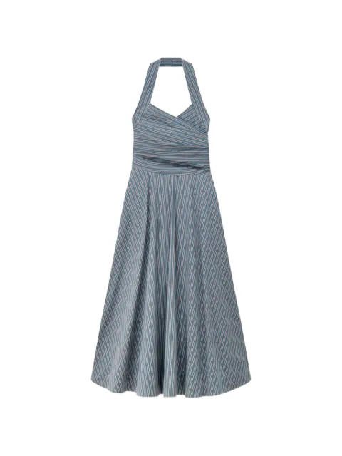 A.L.C. Magnolia striped halterneck midi dress