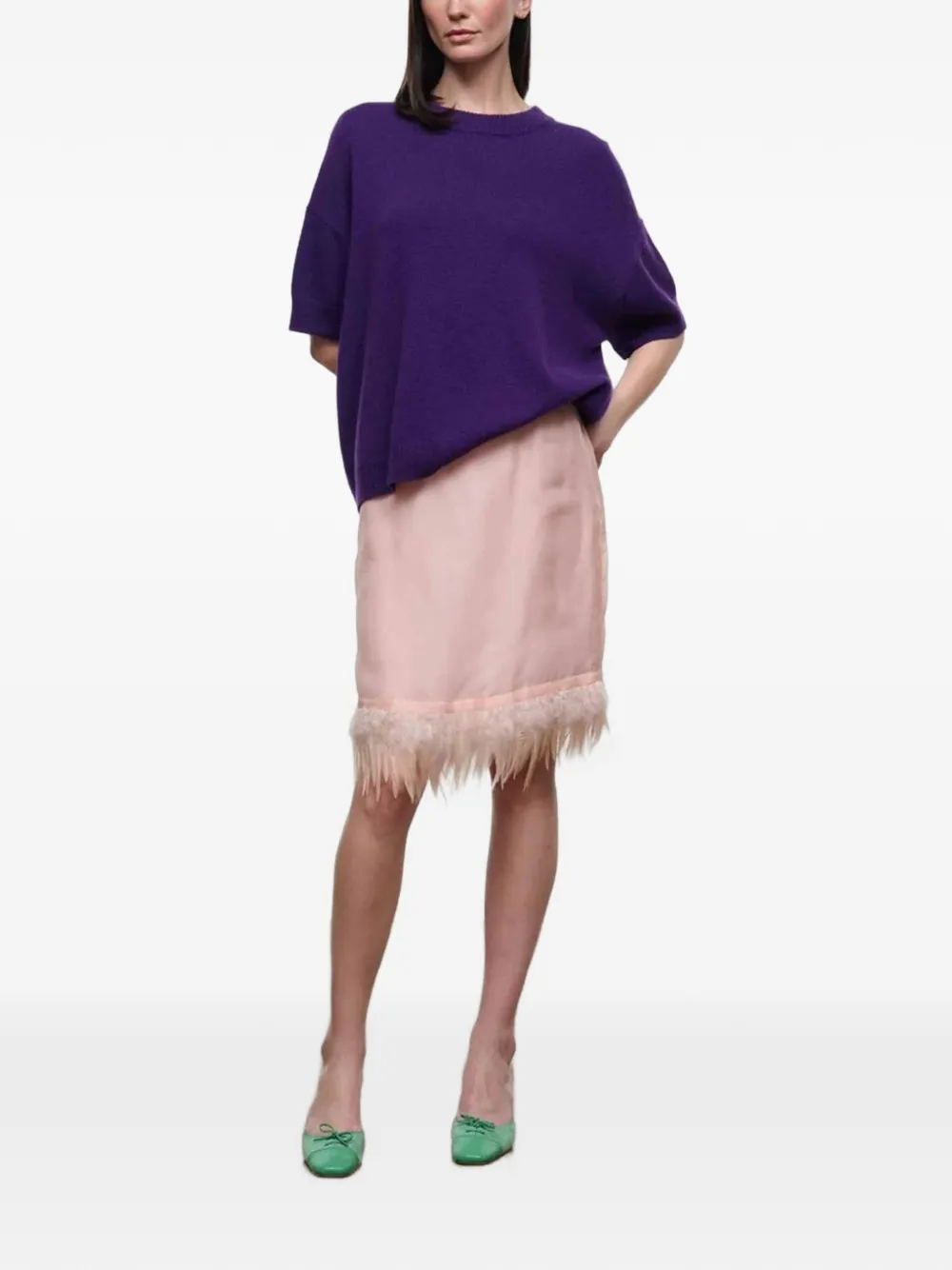 STAUD Sorrento short-sleeve sweater Paars
