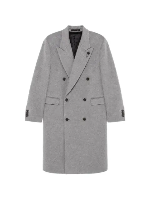 Lardini double-breasted peak-lapels coat