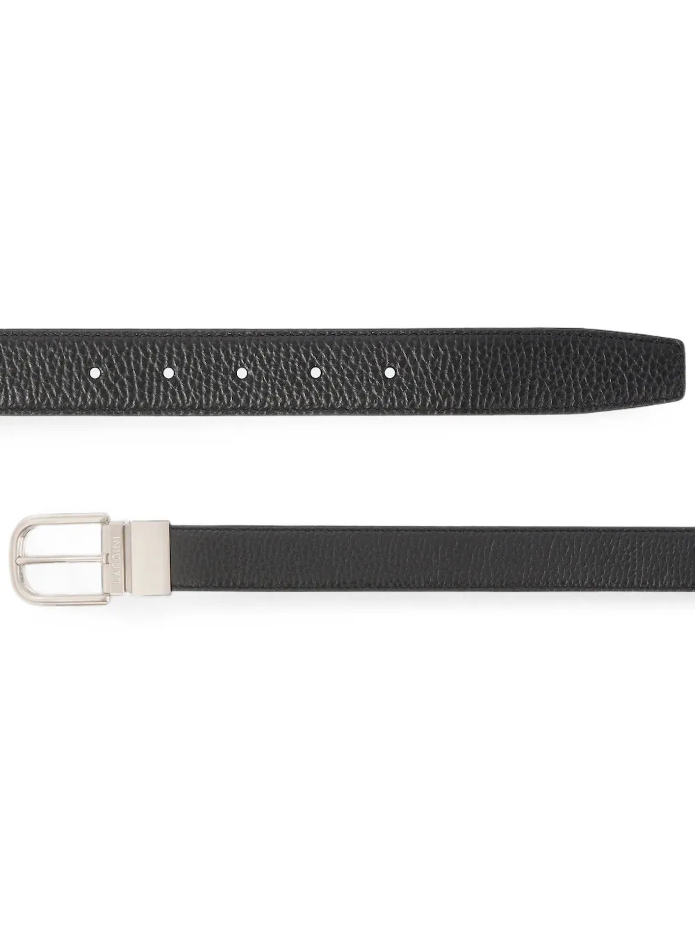 Lardini grained-leather belt Zwart