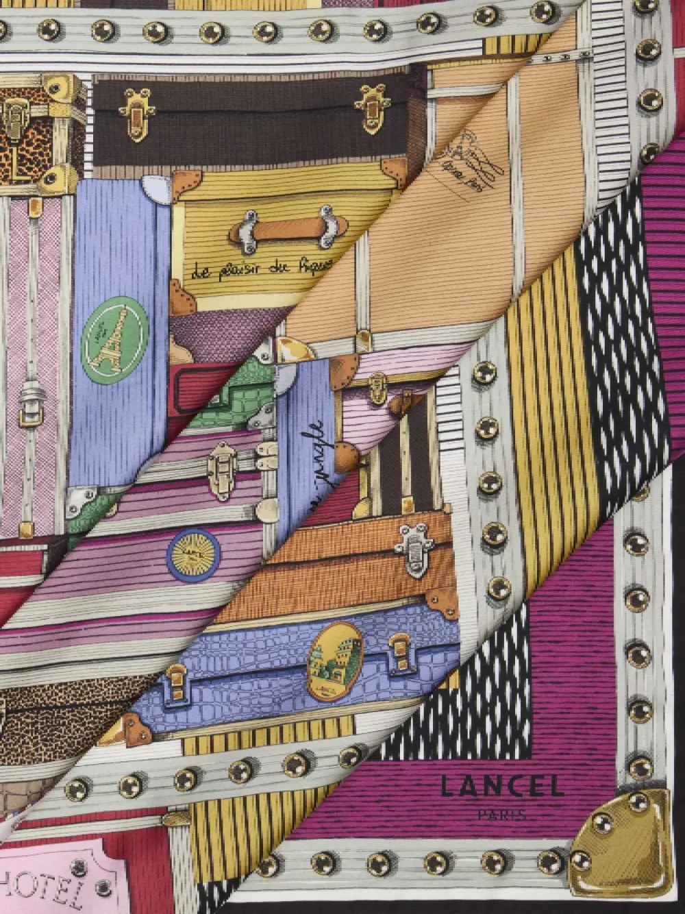 Lancel patterned scarf Paars