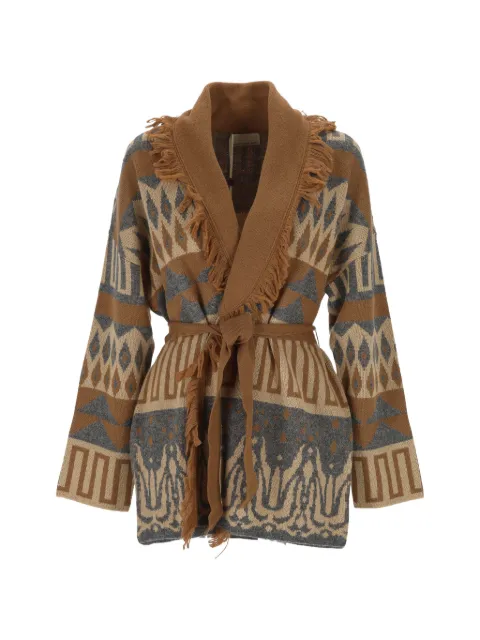 Pennyblack geometric-pattern fringed cardigan