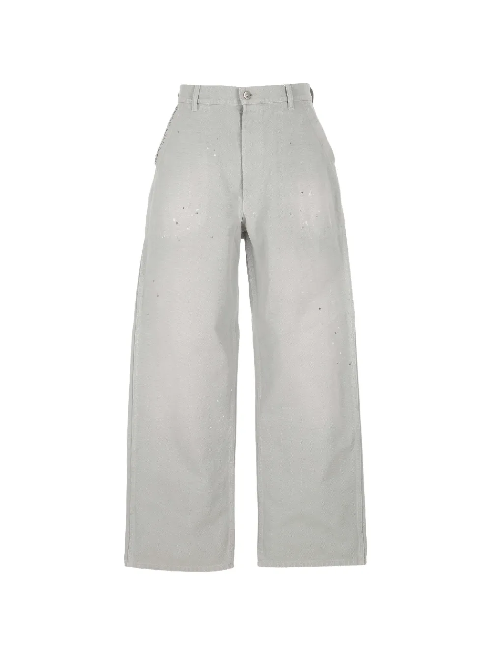 Maison Margiela paint-splatter wide-leg trousers - Grigio