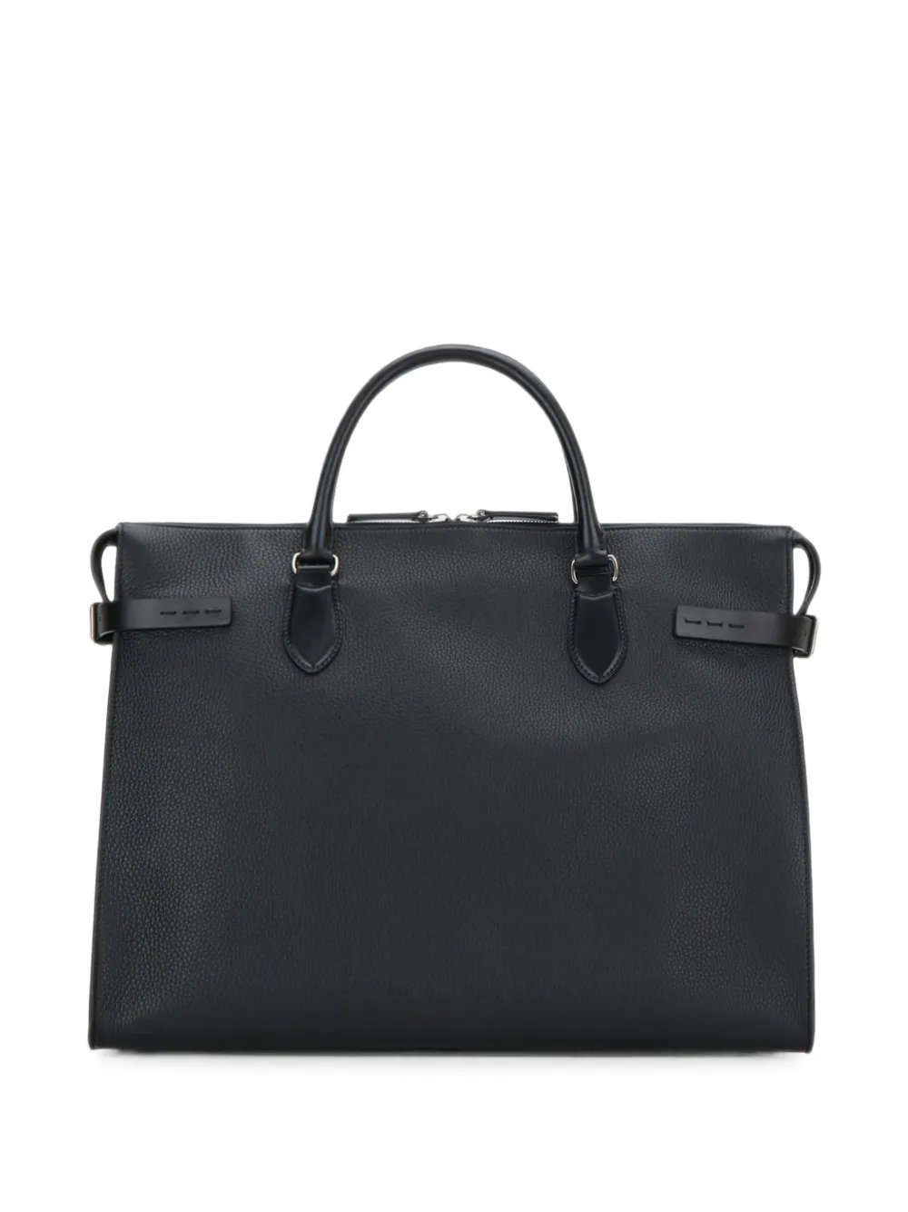Valentino Garavani VLogo leren shopper met textuur Zwart