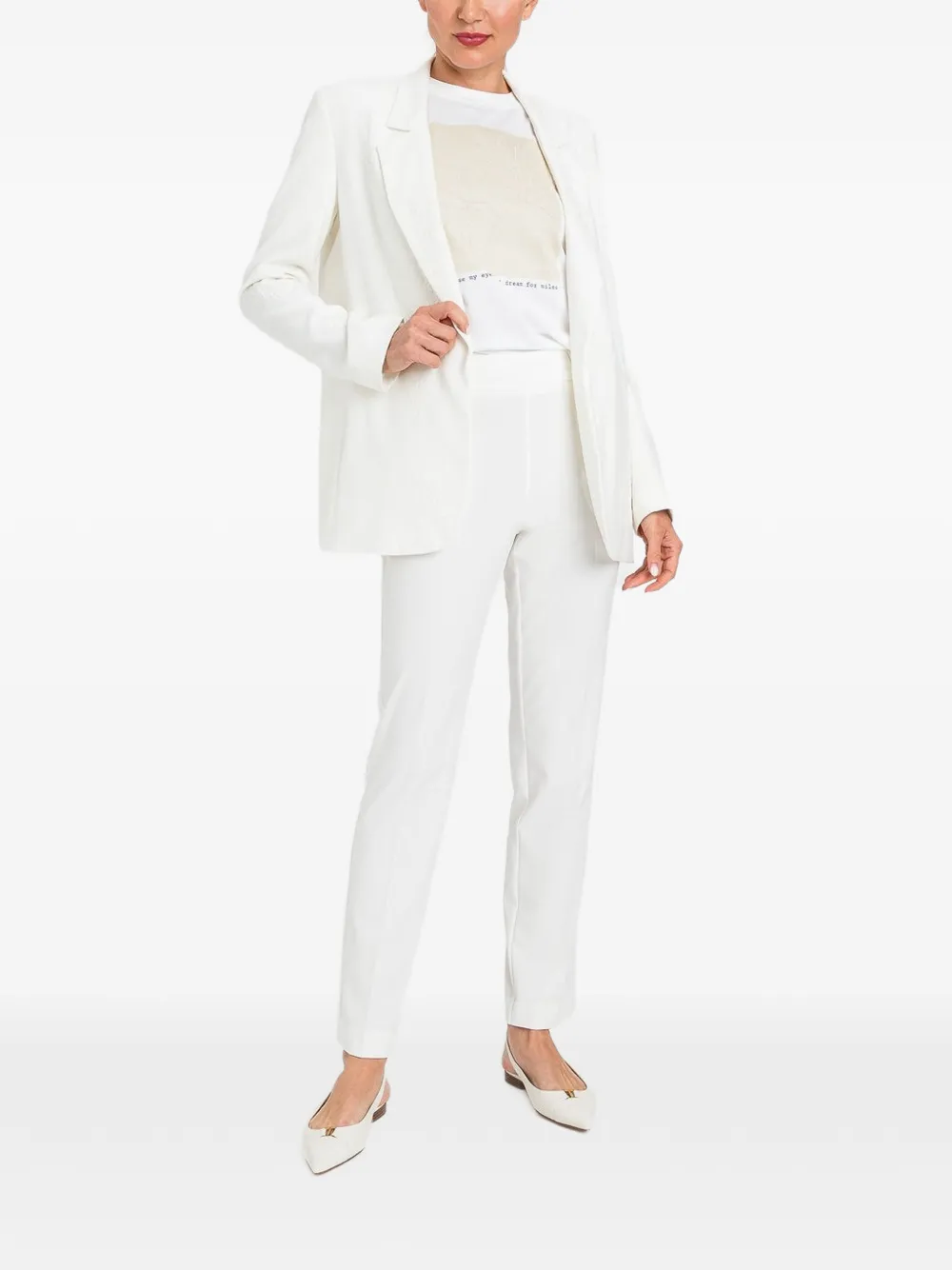 TWINSET Straight broek Wit