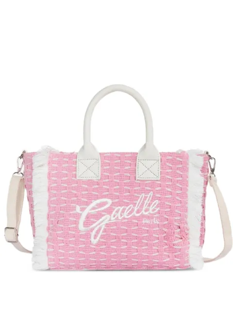 Gaëlle Paris tote con logo bordado y flecos
