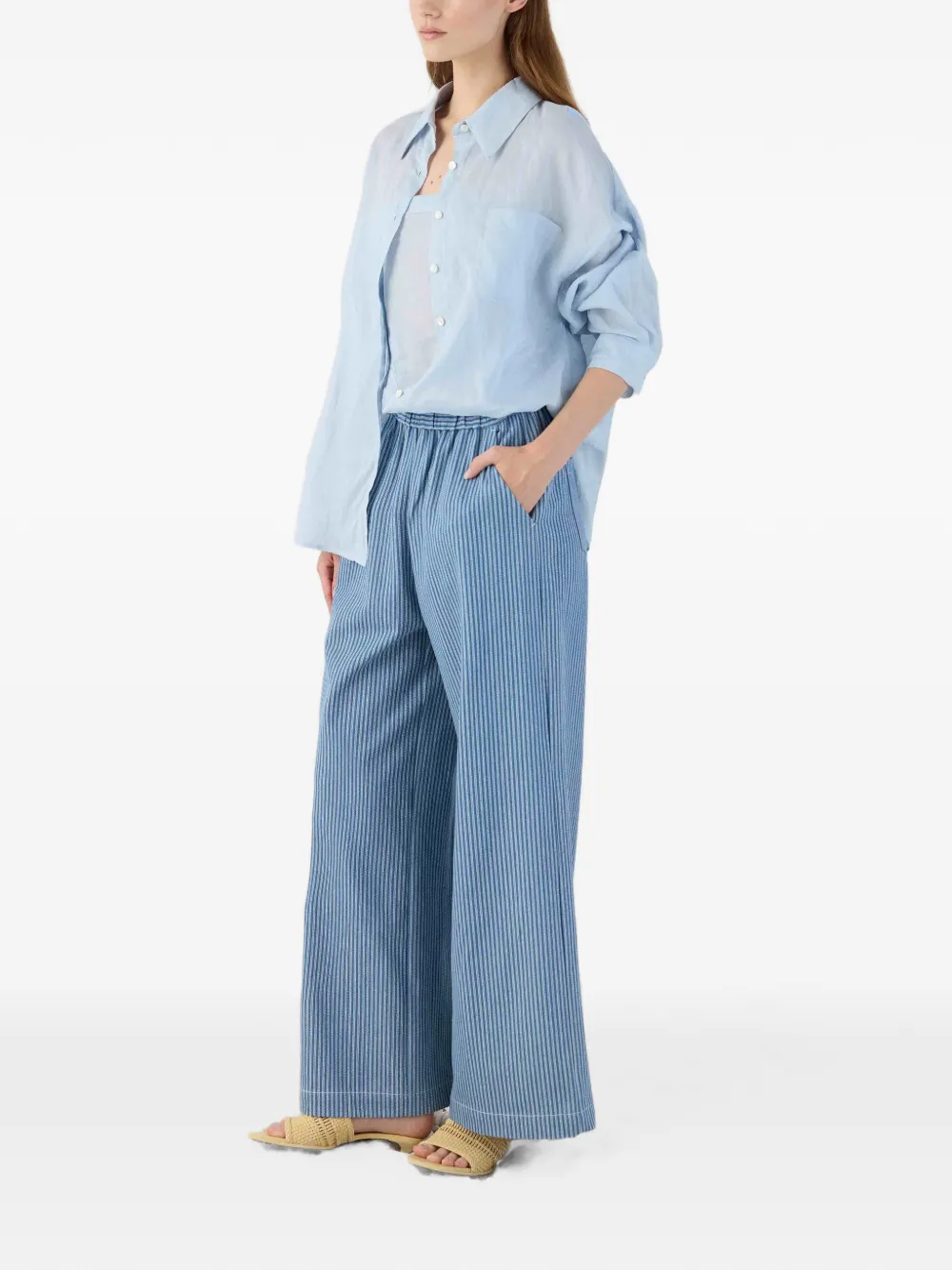 Eleh Blouse met borstzak Blauw