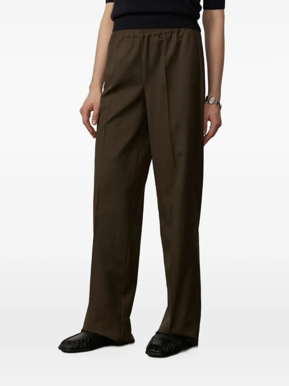 HERSKIND Pinky broek met wijde pijpen Groen