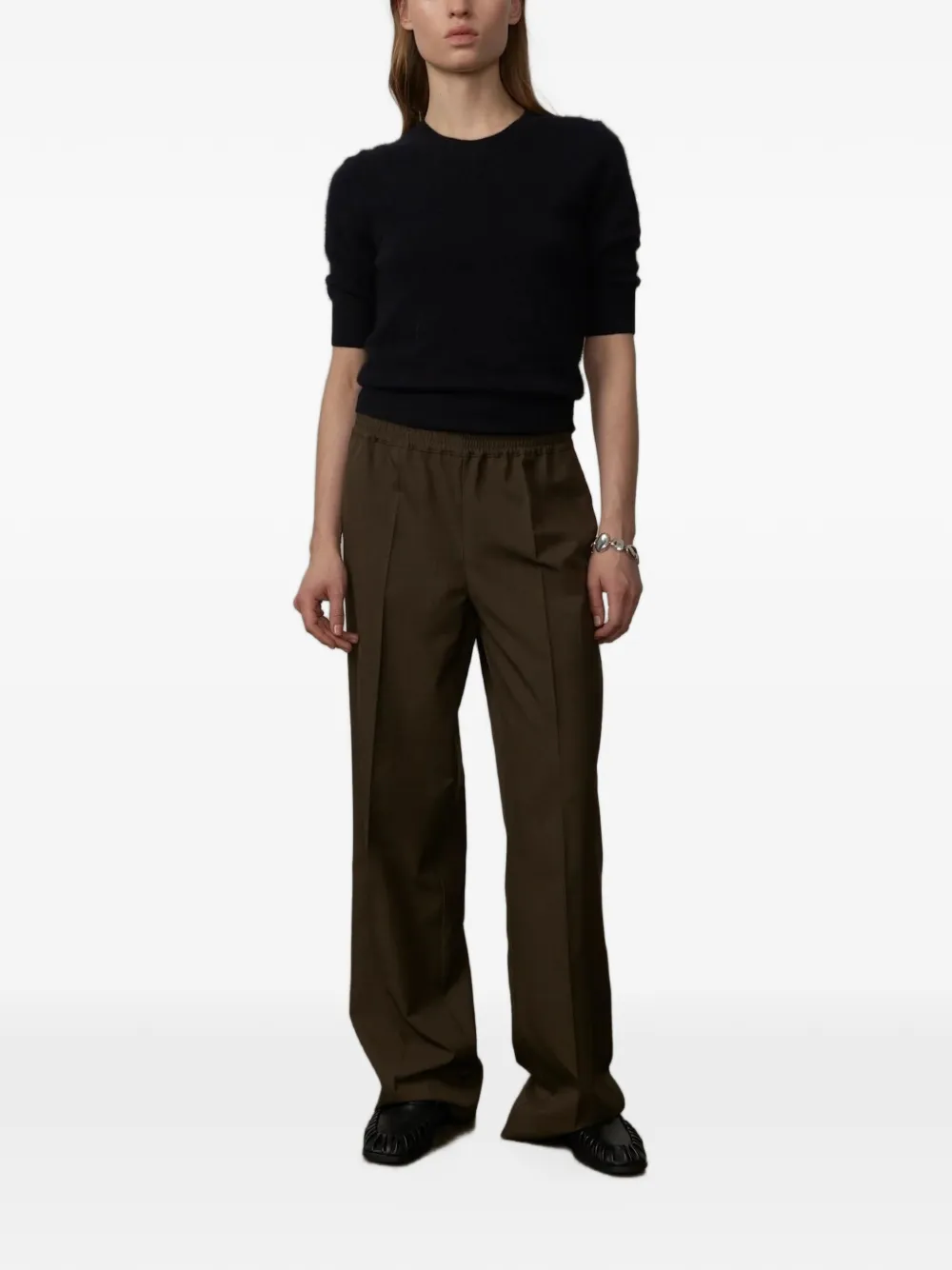 HERSKIND Pinky broek met wijde pijpen Groen