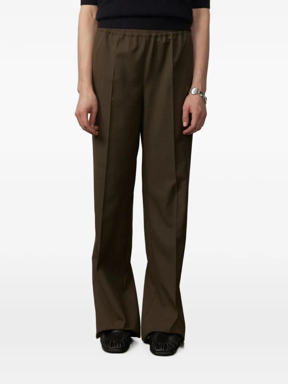 HERSKIND Pinky broek met wijde pijpen Groen