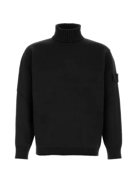 Stone Island logo-patch roll-neck sweater