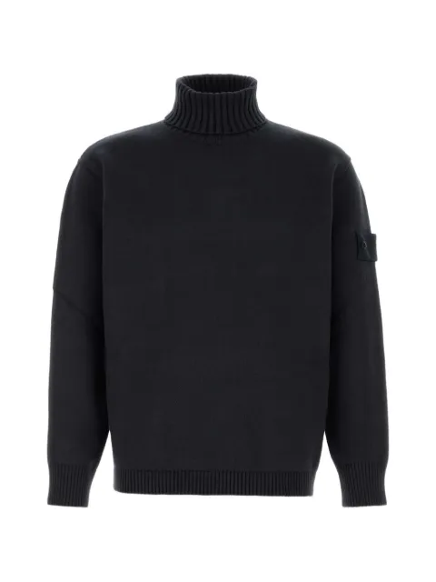 Stone Island logo-patch roll-neck sweater