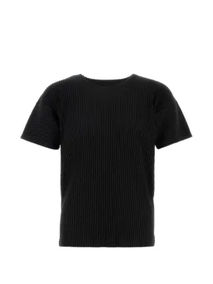 Homme Plissé Issey Miyake プリーツ Tシャツ | ブラック | FARFETCH JP
