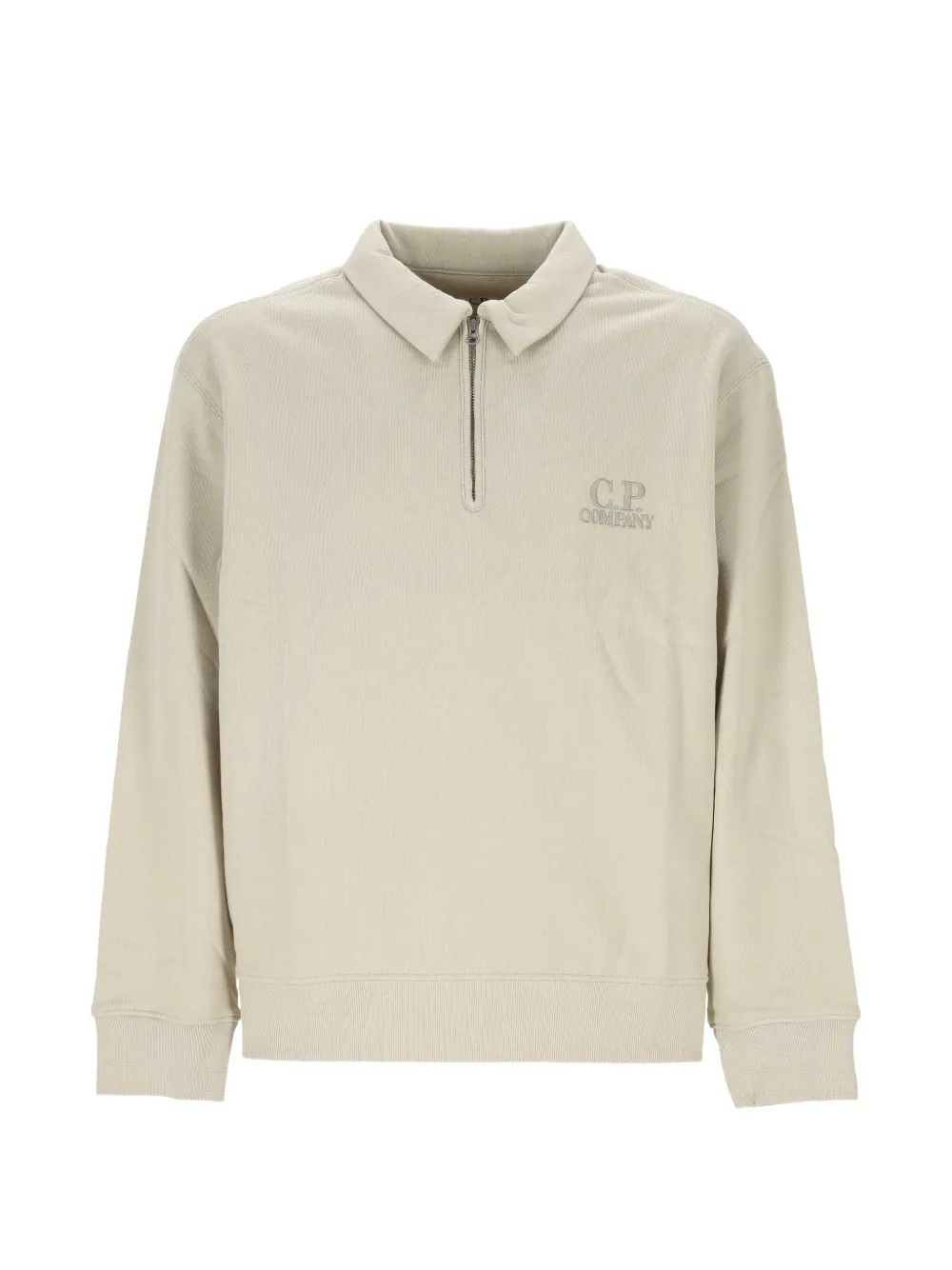C.P. Company logo-embroidered polo shirt - Toni neutri