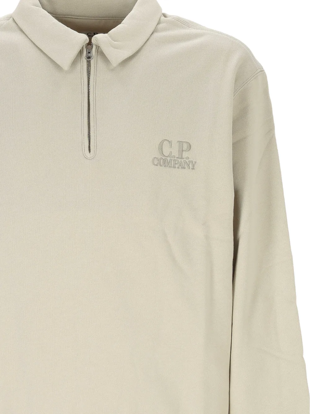 C.P. Company Poloshirt met geborduurd logo Beige