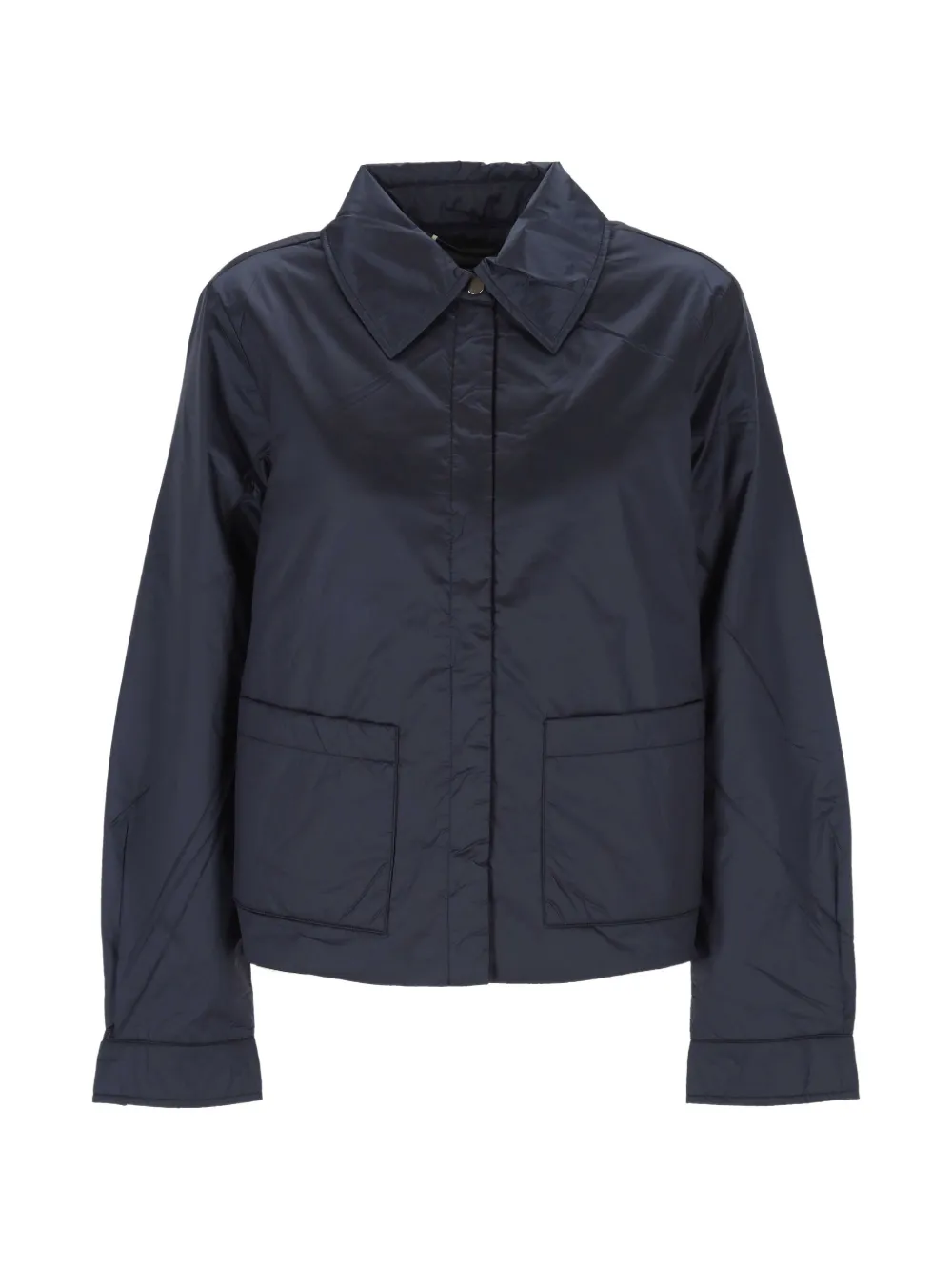 Pennyblack concealed-fastening patch-pocket padded cropped jacket