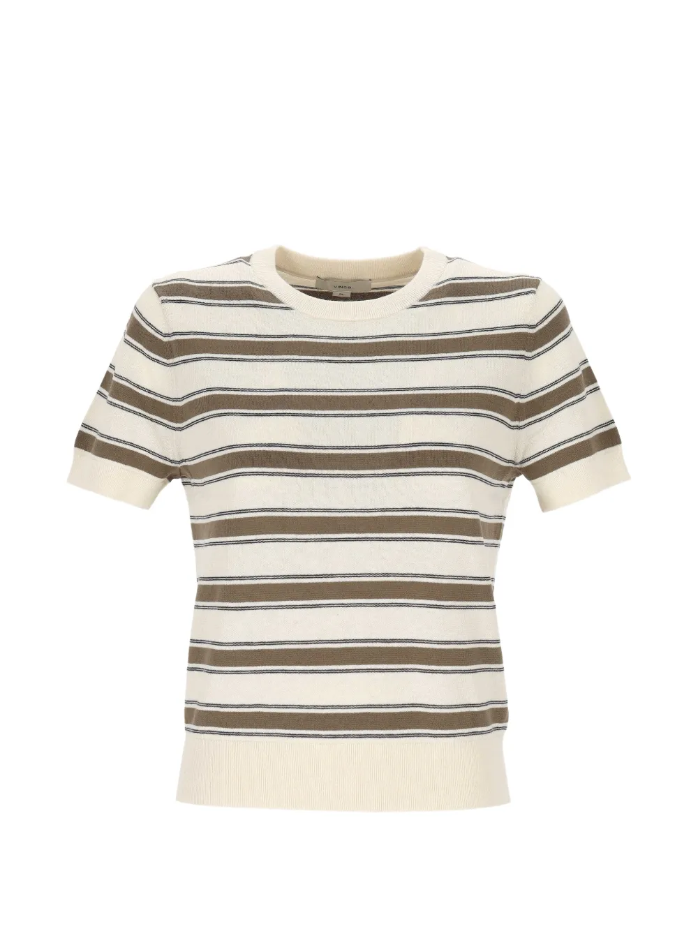 Vince striped short-sleeved t-shirt - Toni neutri