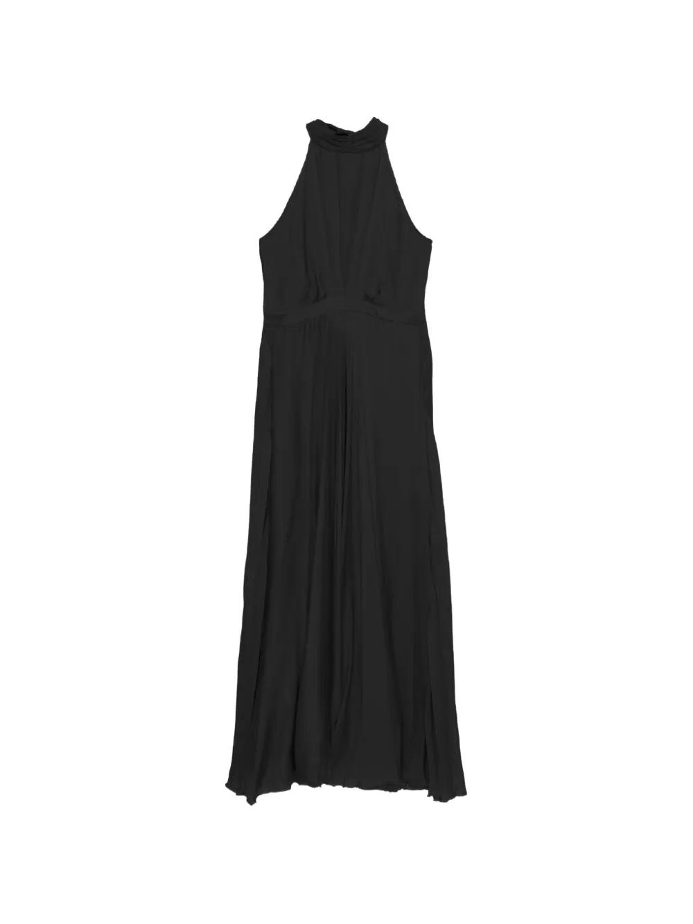 Raquel Diniz halterneck pleated maxi dress