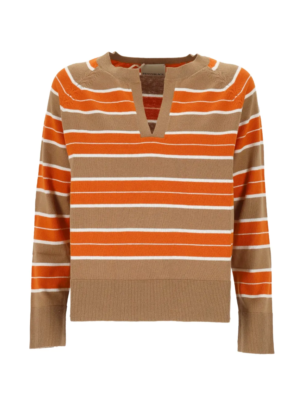 Pennyblack striped cable-knit sweater