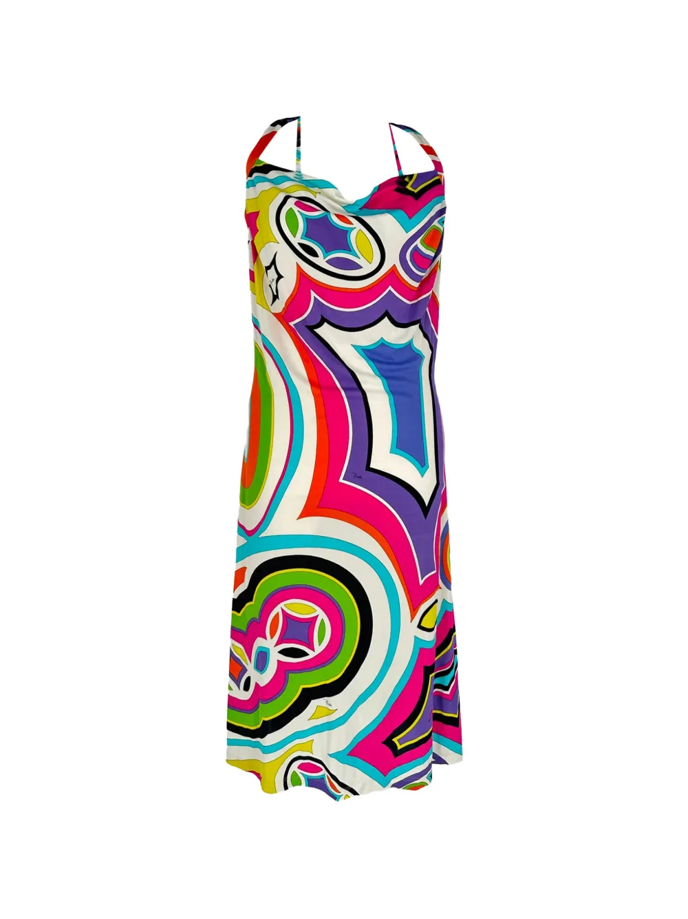 PUCCI Pre-Owned printed halterneck dress - Toni neutri