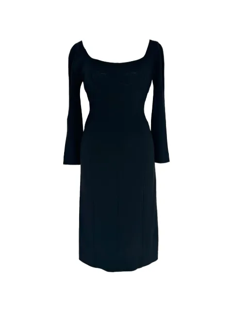 Dolce & Gabbana Pre-Owned vestido midi de manga larga