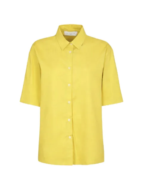 Gaëlle Paris logo-print short-sleeve oversized cotton shirt