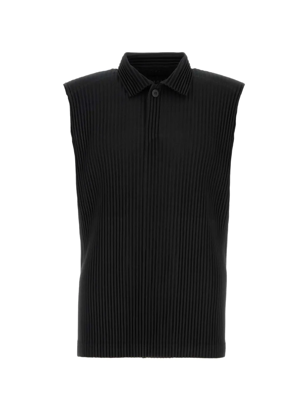 Homme Plissé Issey Miyake July pleated sleeveless shirt - Nero