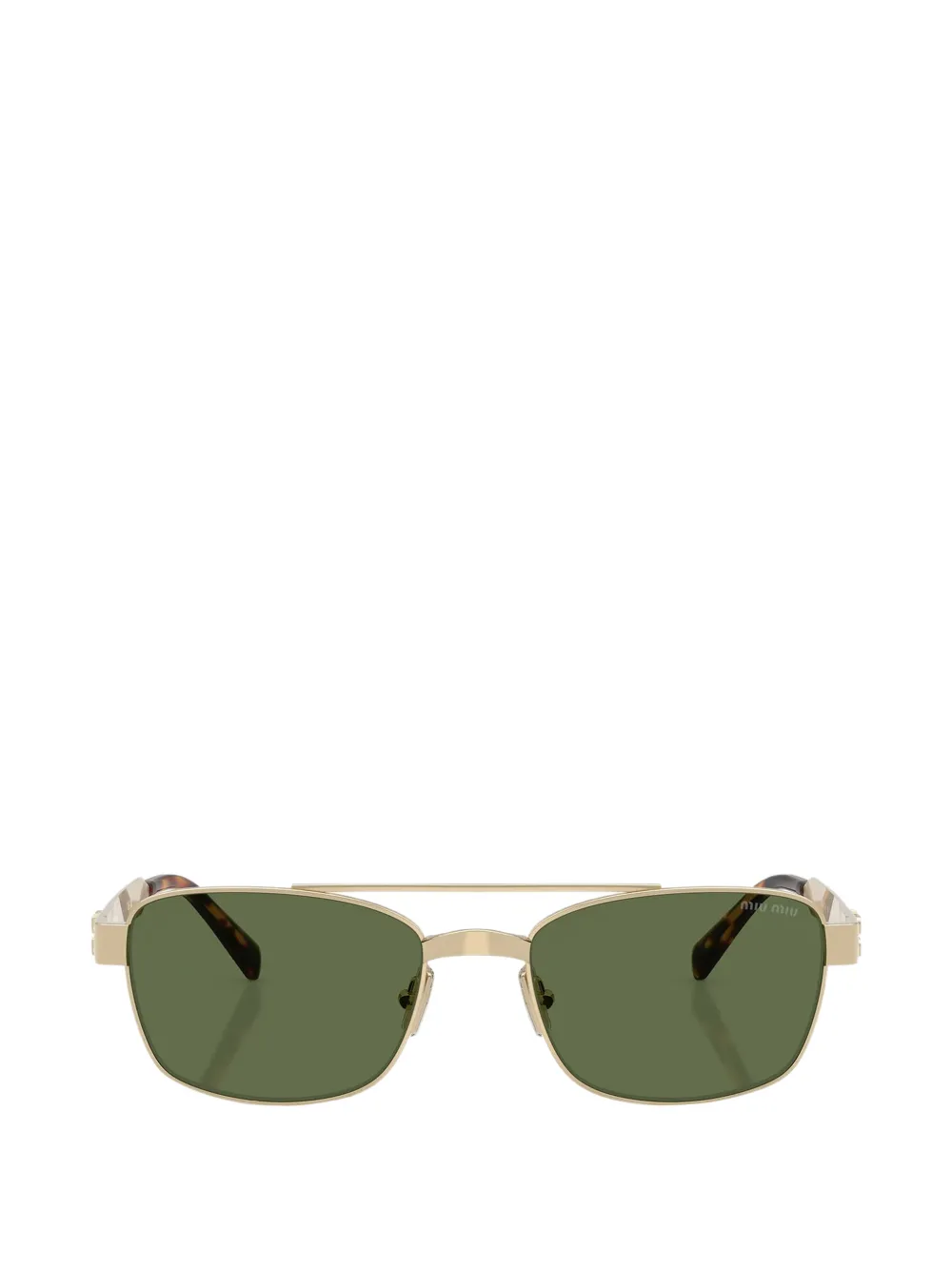 Miu Eyewear logo-plaque rectangle-frame sunglasses Goud