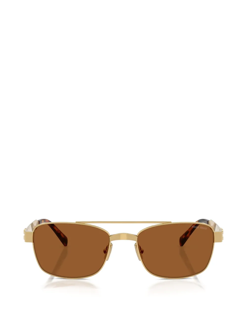 Miu Miu Eyewear rectangle-frame sunglasses - Gold