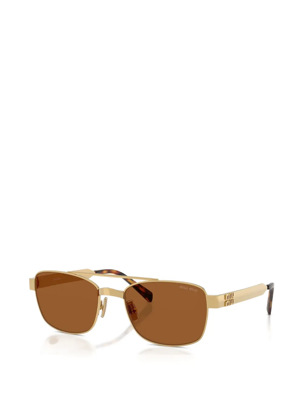Miu Eyewear rectangle-frame sunglasses Goud