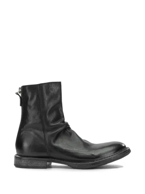 Moma rear-zip leather boots