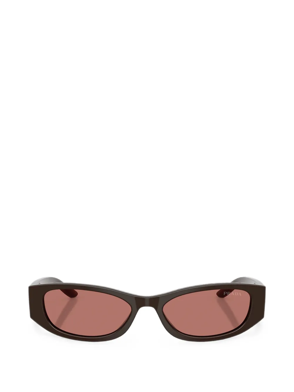 Prada Eyewear geometric-frame sunglasses - Marrone