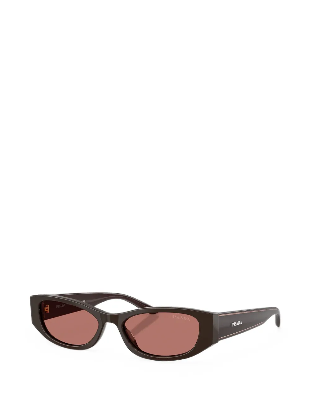 Prada Eyewear Zonnebril met geometrisch montuur Bruin