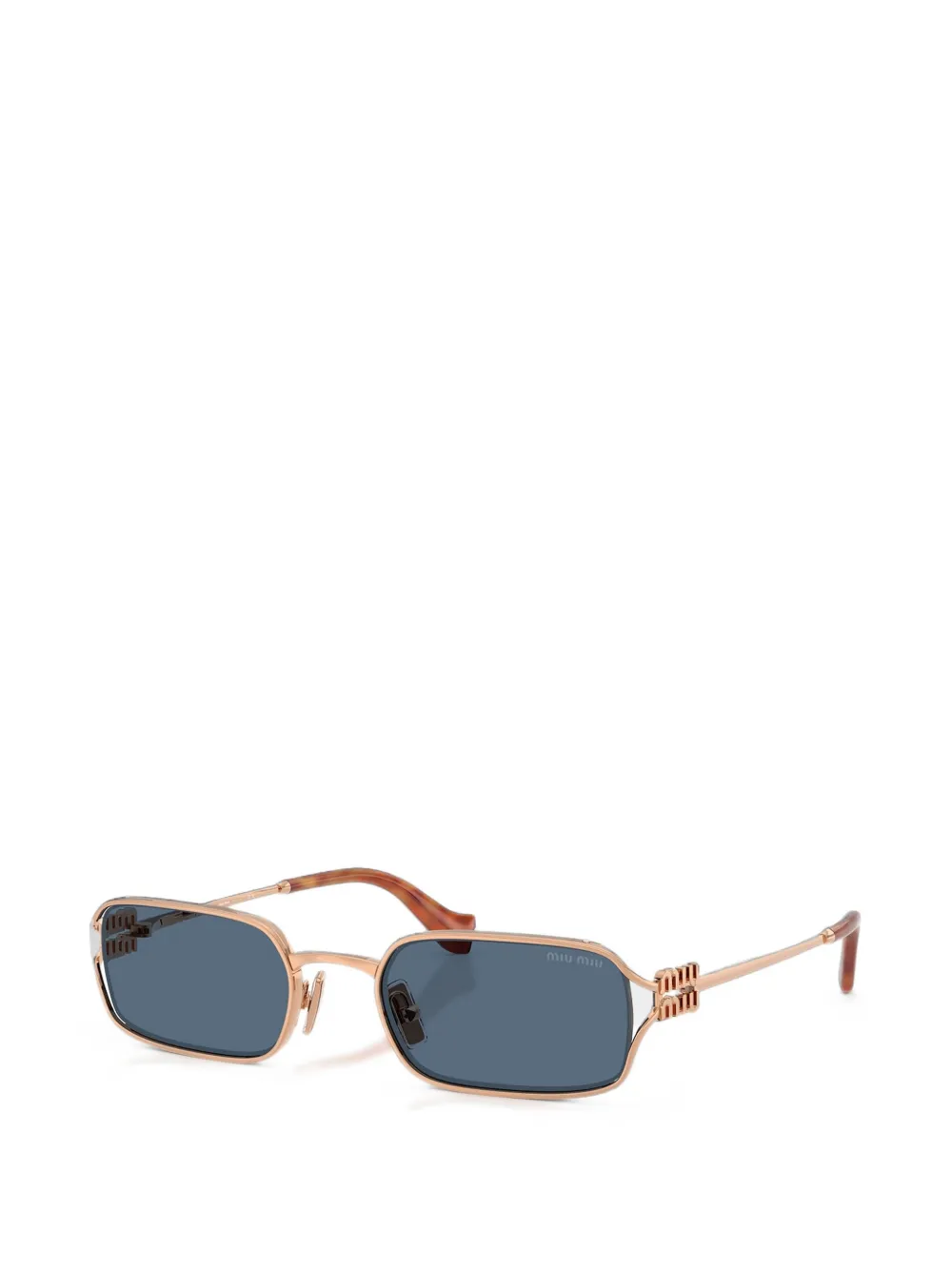 Miu Eyewear Zonnebril met rechthoekig montuur Roze