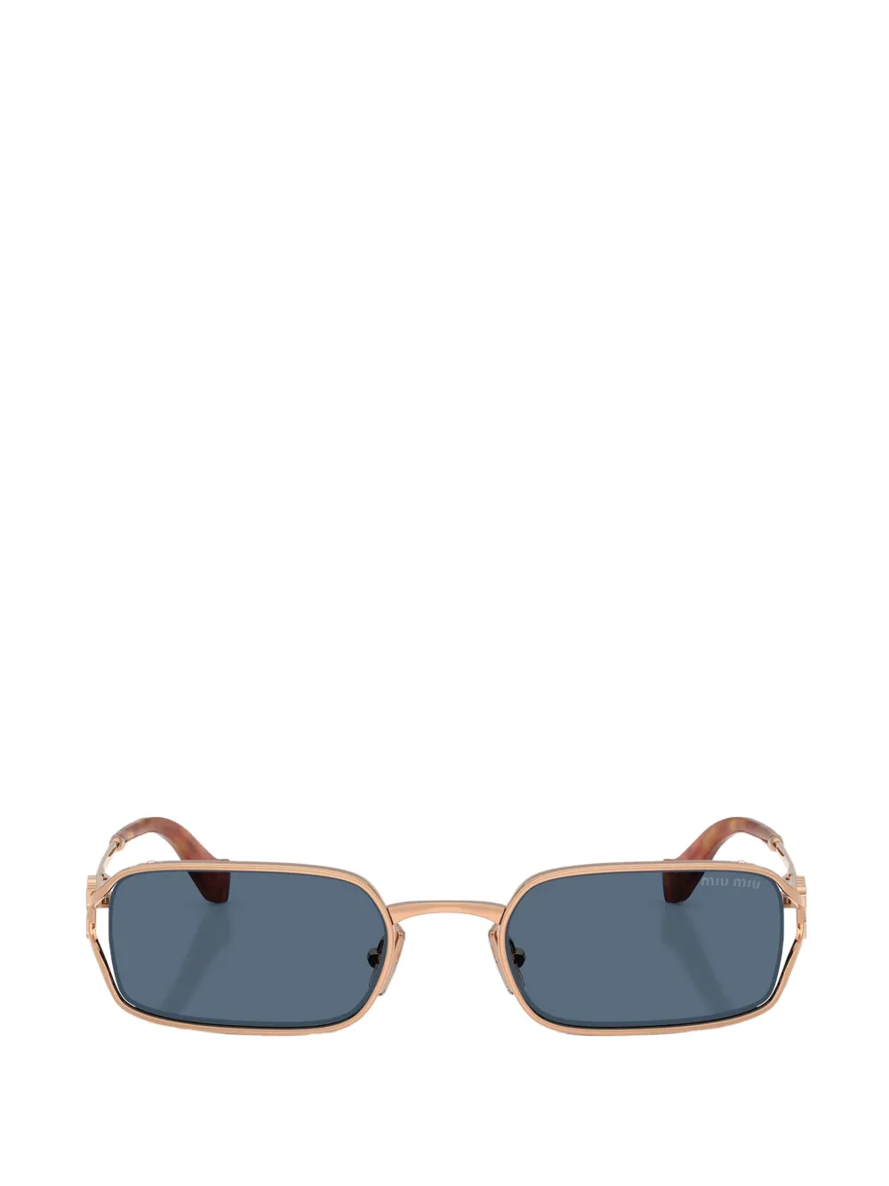Miu Miu Eyewear Occhiali da sole squadrati con placca logo - Rosa
