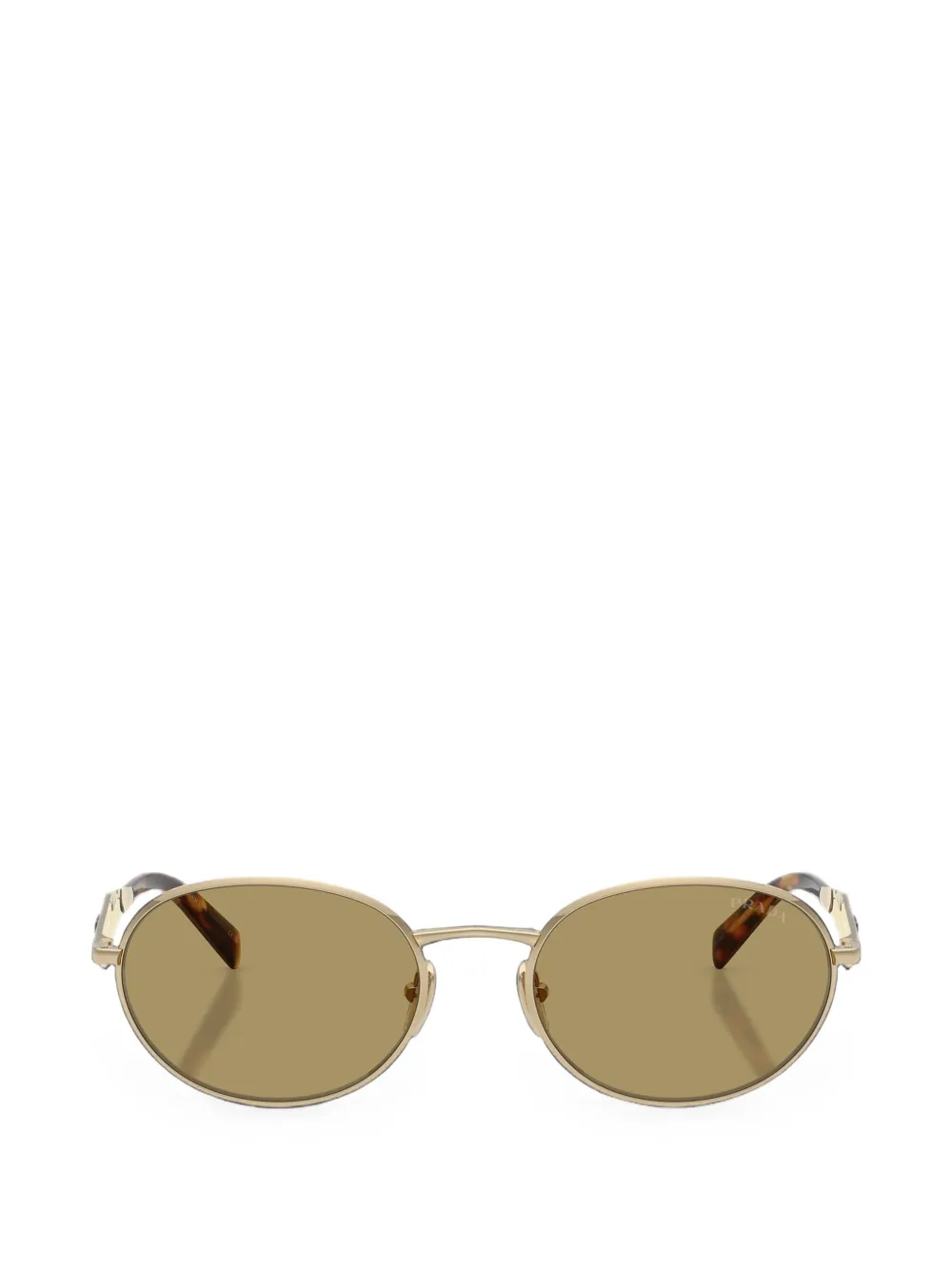 Prada Eyewear Zonnebril met ovalen montuur Goud