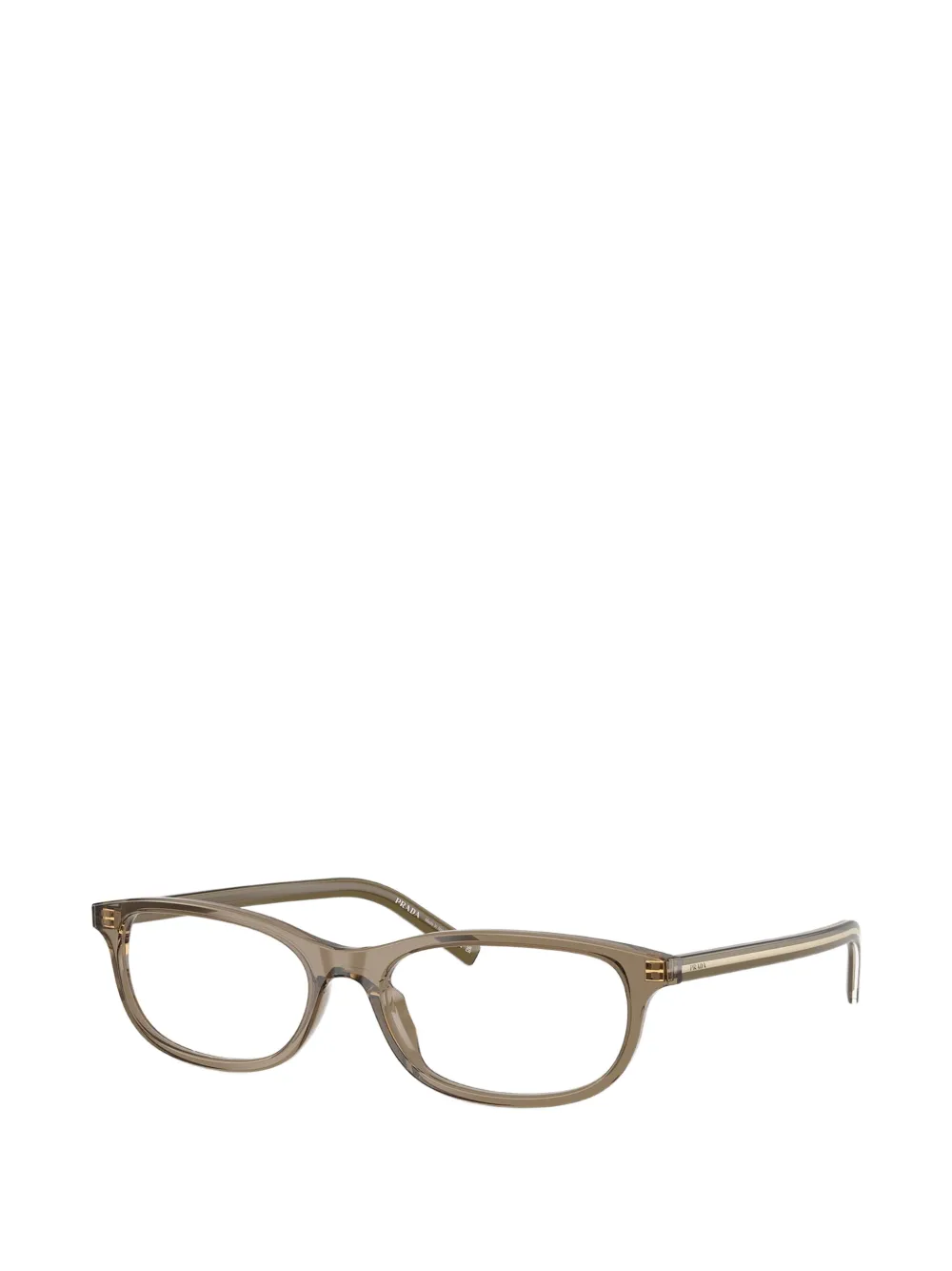 Prada Eyewear Bril met rechthoekig montuur Bruin