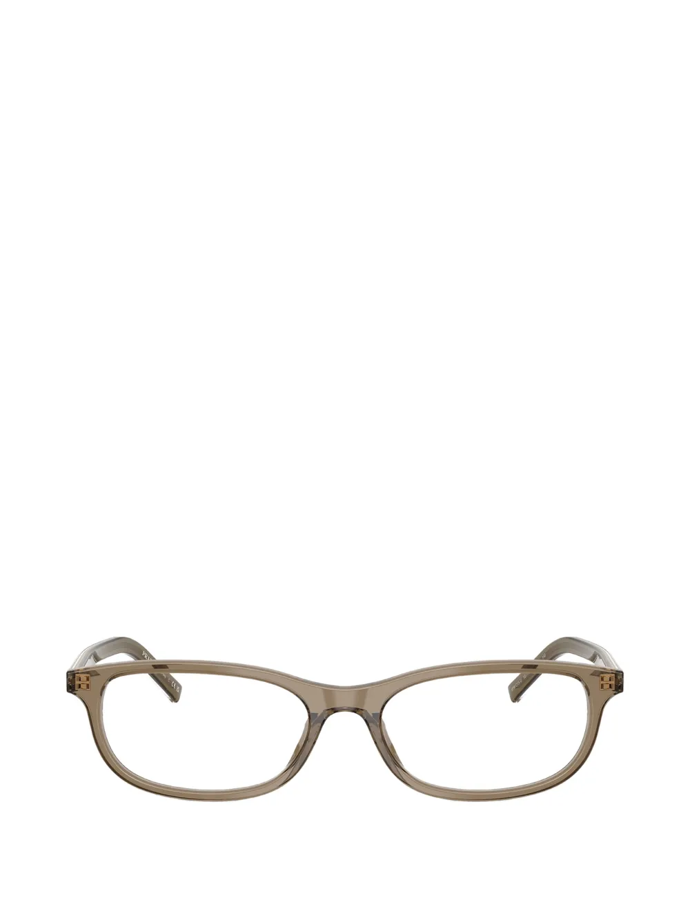 Prada Eyewear Bril met rechthoekig montuur Bruin