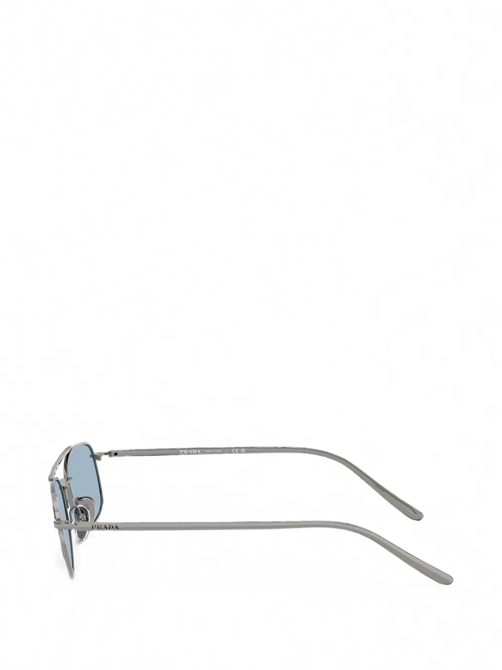 Prada Eyewear Zonnebril met rechthoekig montuur Zilver