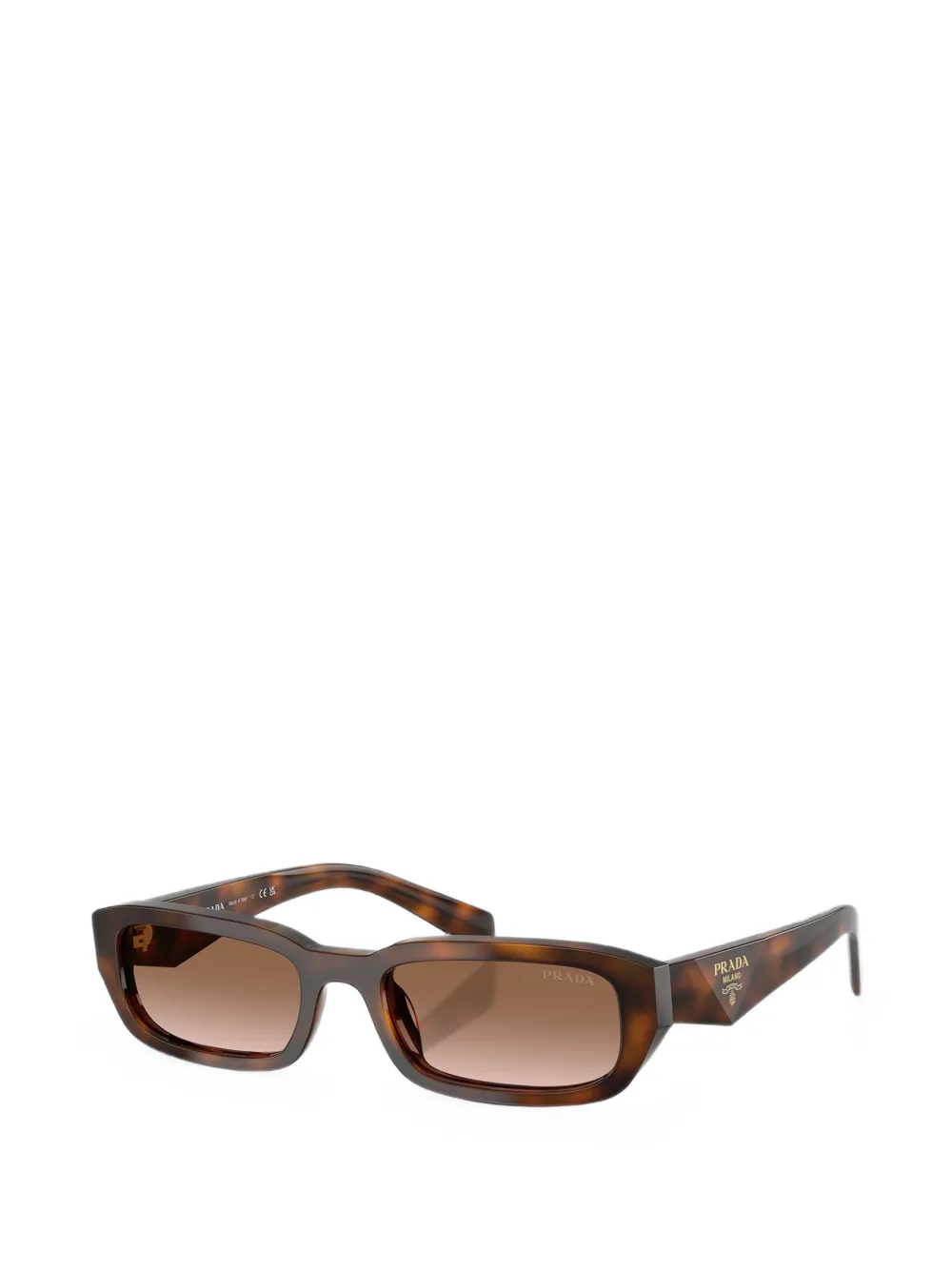 Prada Eyewear tortoiseshell-effect rectangle-frame sunglasses Bruin