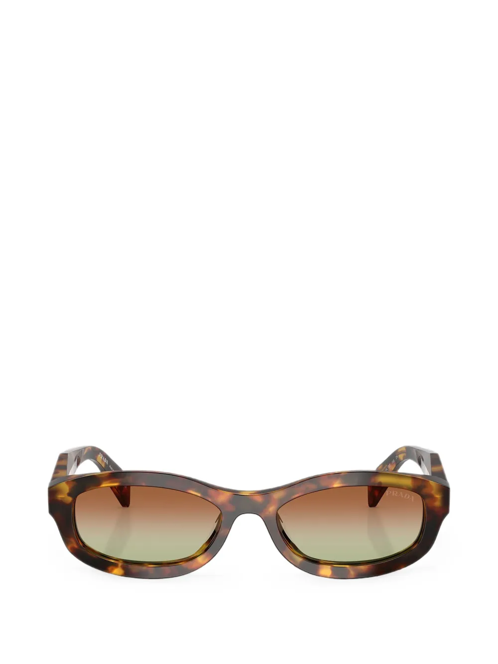 Prada Eyewear tortoiseshell-effect oval-frame sunglasses - Marrone
