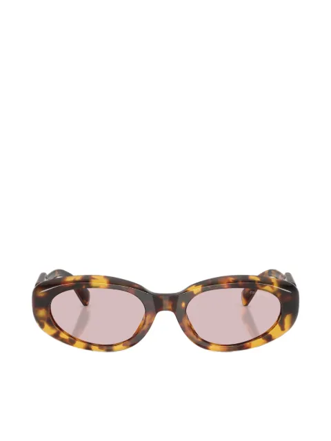 Miu Miu Eyewear tortoiseshell-effect oval-frame sunglasses