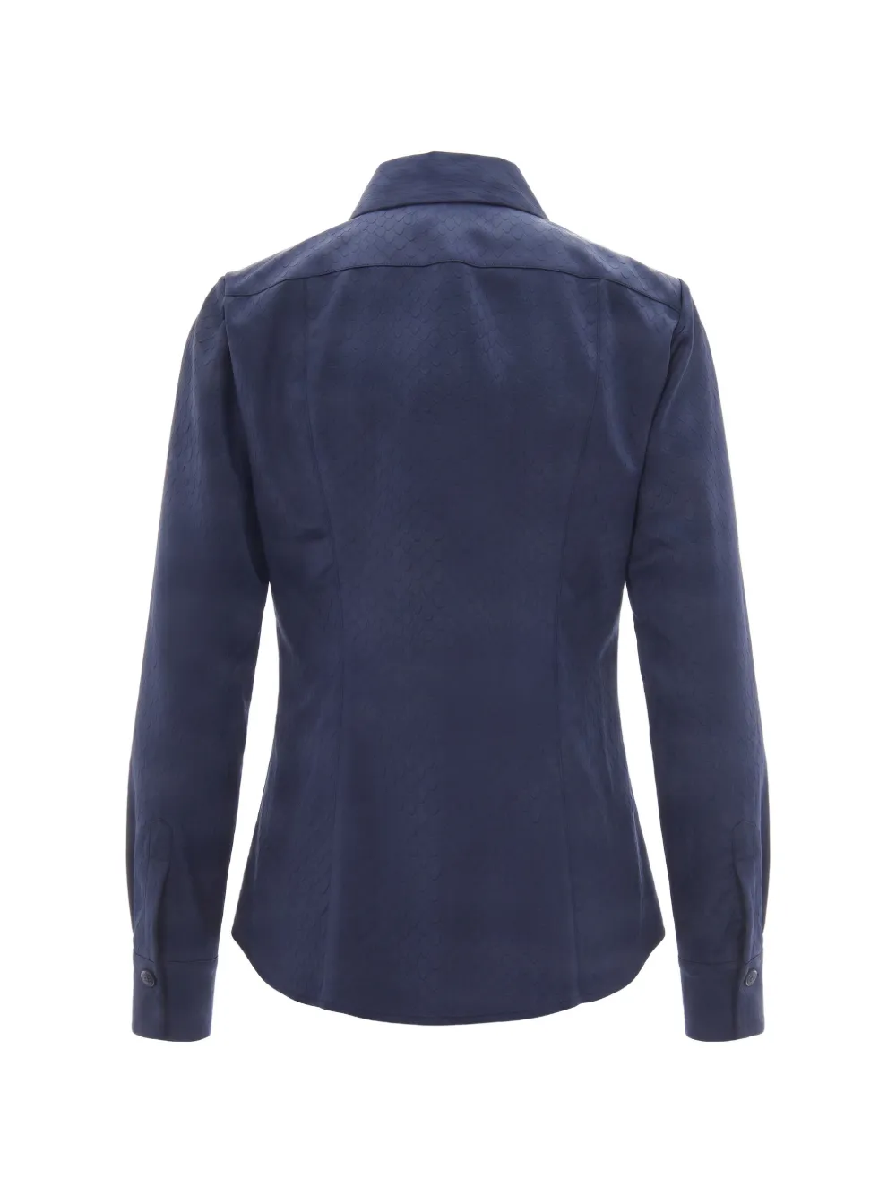 Elisabetta Franchi Blouse met slangen-effect en lange mouwen Blauw