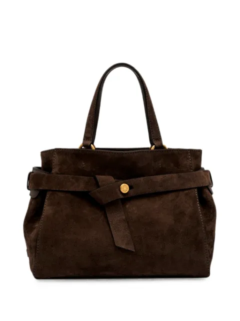 GIANNI CHIARINI suede knot-detail shoulder bag