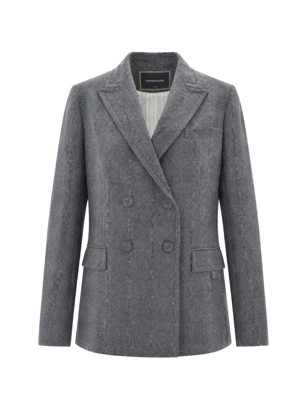 Fabiana Filippi double-breasted pinstripe jacket - Grigio