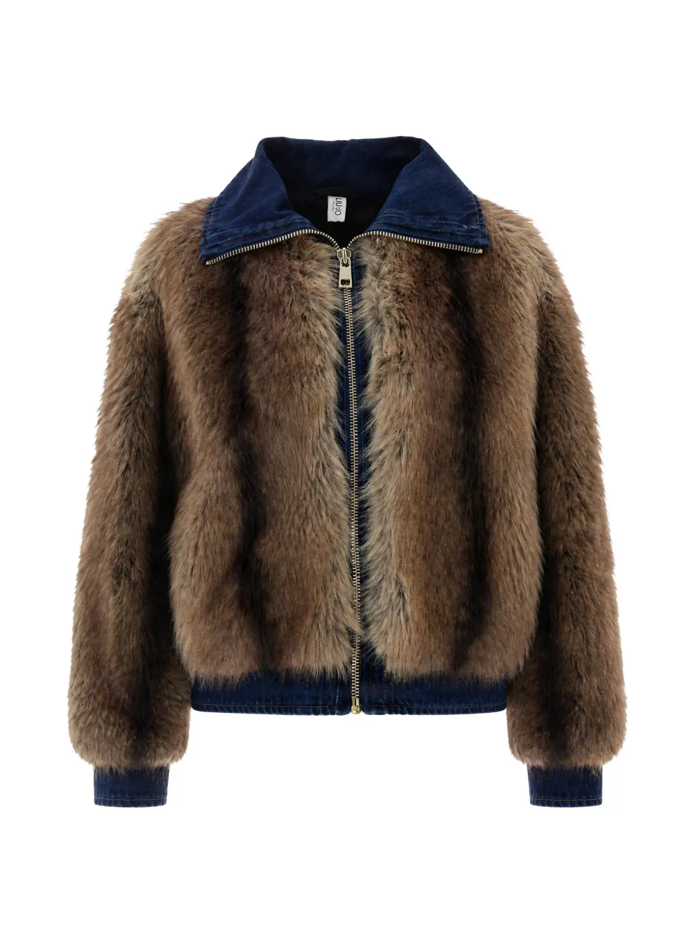 LIU JO faux-fur jacket - Marrone