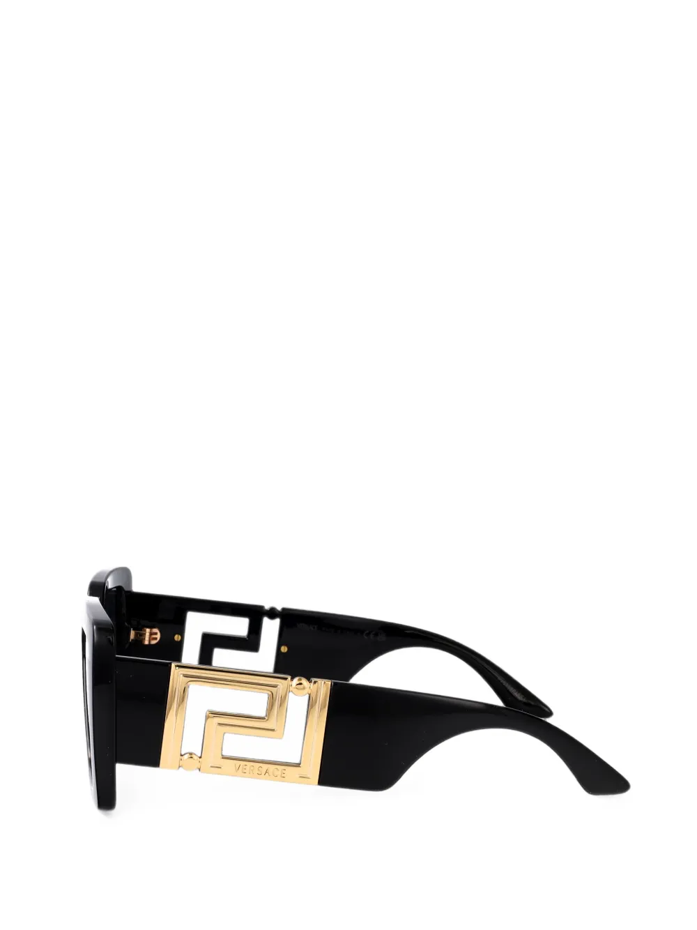 Versace Eyewear Greca zonnebril met rechthoek montuur Zwart