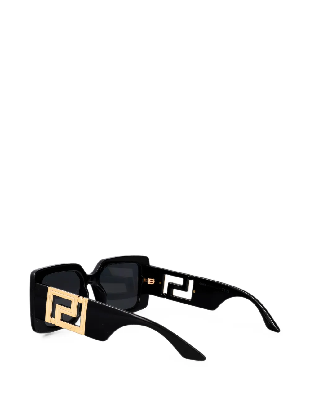 Versace Eyewear Greca zonnebril met rechthoek montuur Zwart