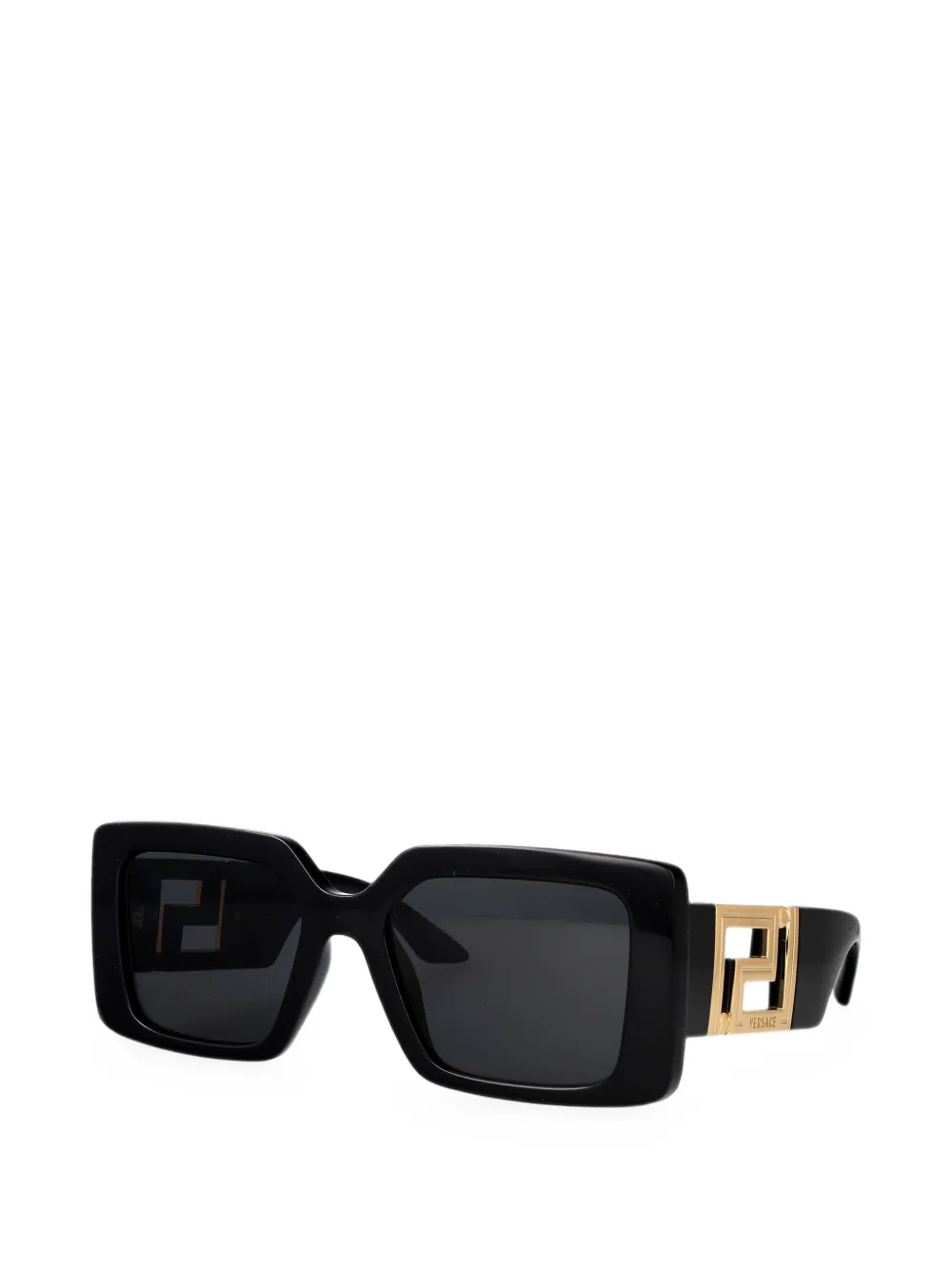 Versace Eyewear Greca zonnebril met rechthoek montuur Zwart