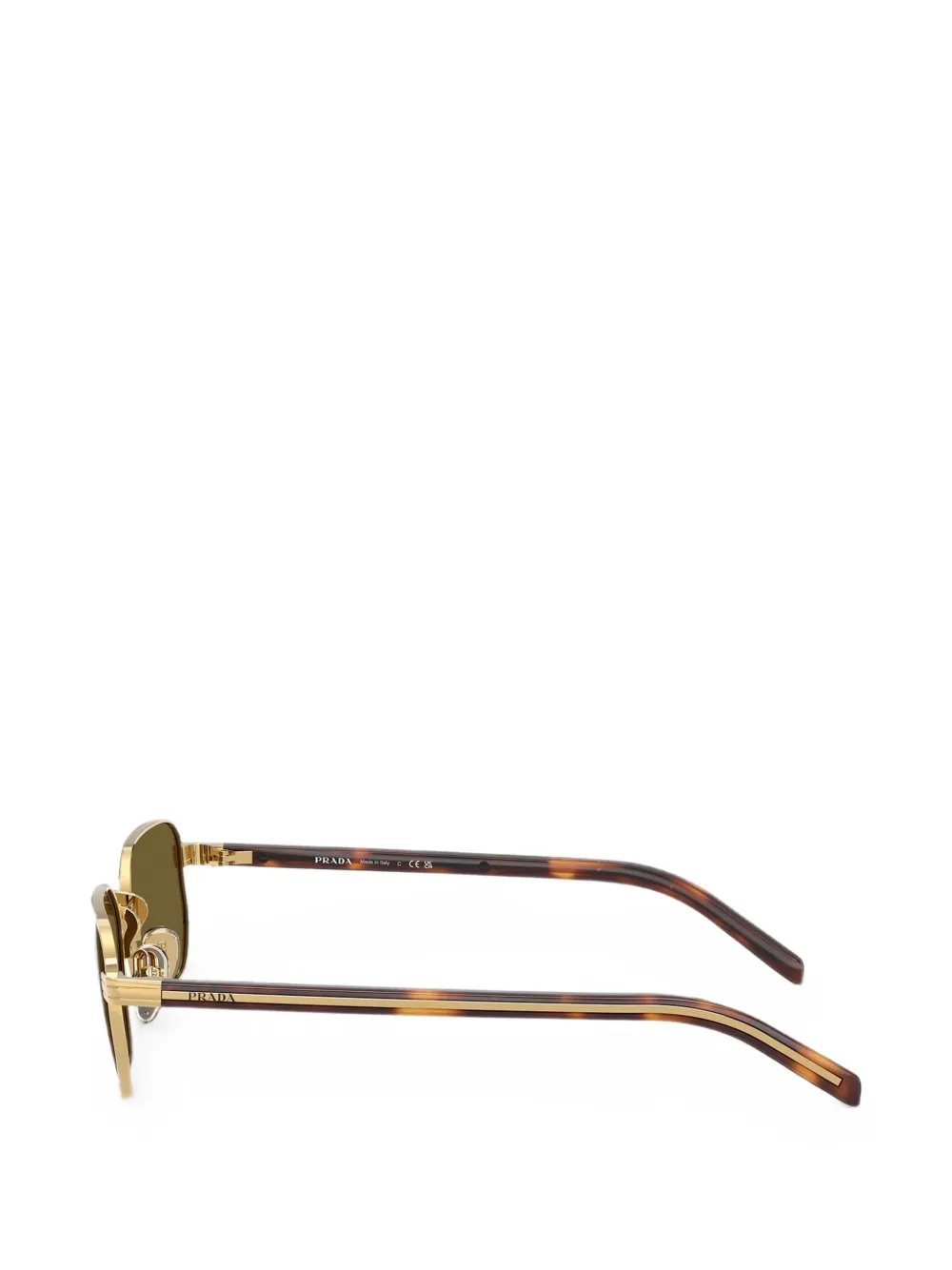 Prada Eyewear Zonnebril met geometrisch montuur Goud